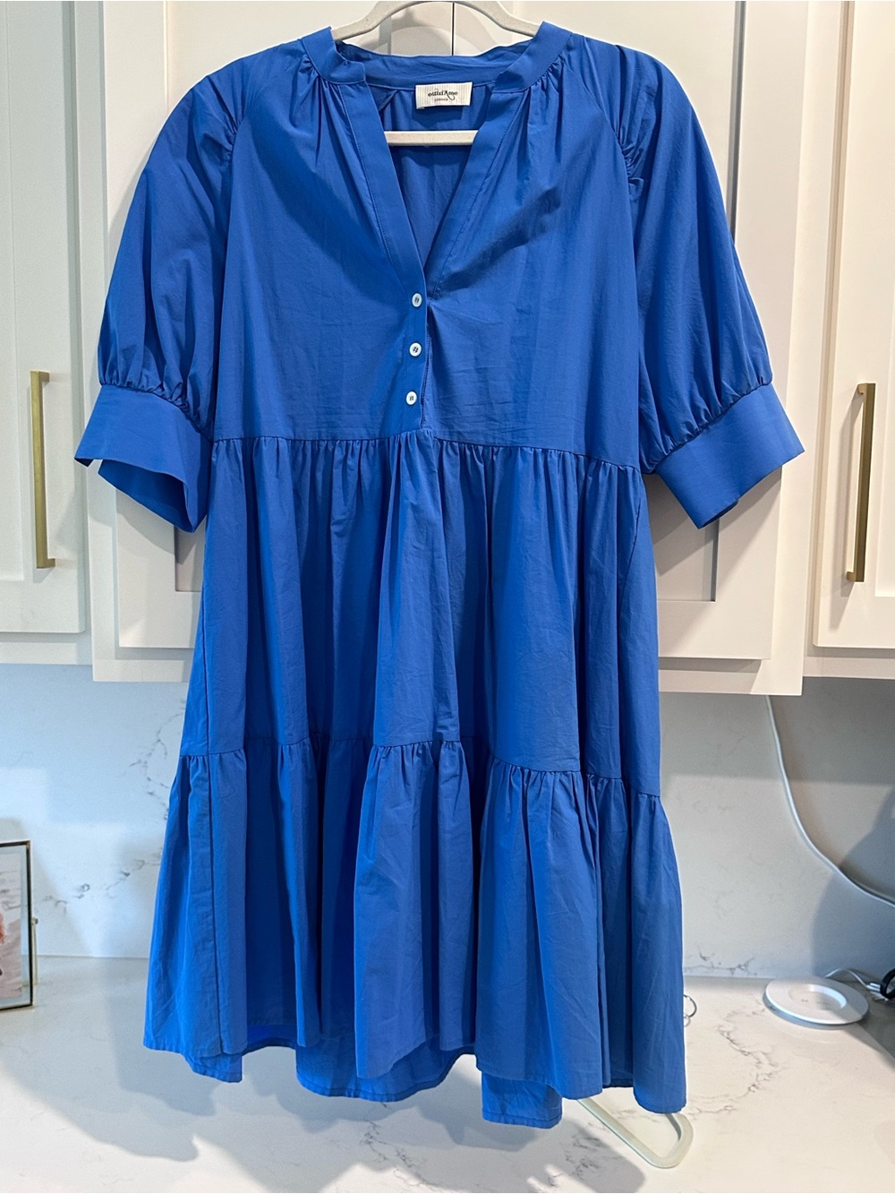 Women’s boutique prairie dress royal blue